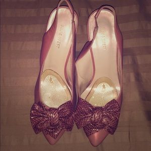 Nine West pink snake skin high heels size8